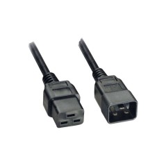 Akyga Strm IEC 60320 C20 to IEC 60320 C19 Power Cable - 18m, Premium Quality, Reliable Performance, Durable Black Cable - 590172